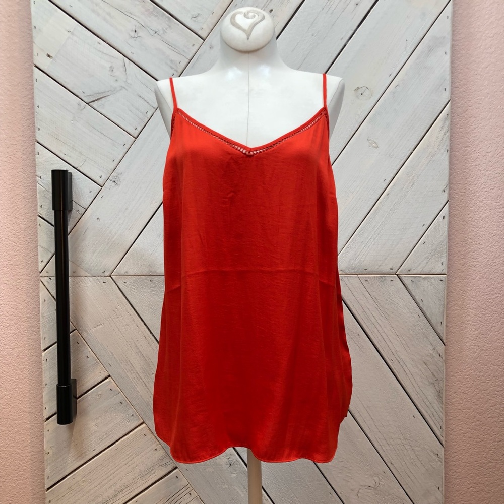 NWT Scotch & Soda Orange Silky Tank Ladder Inserts